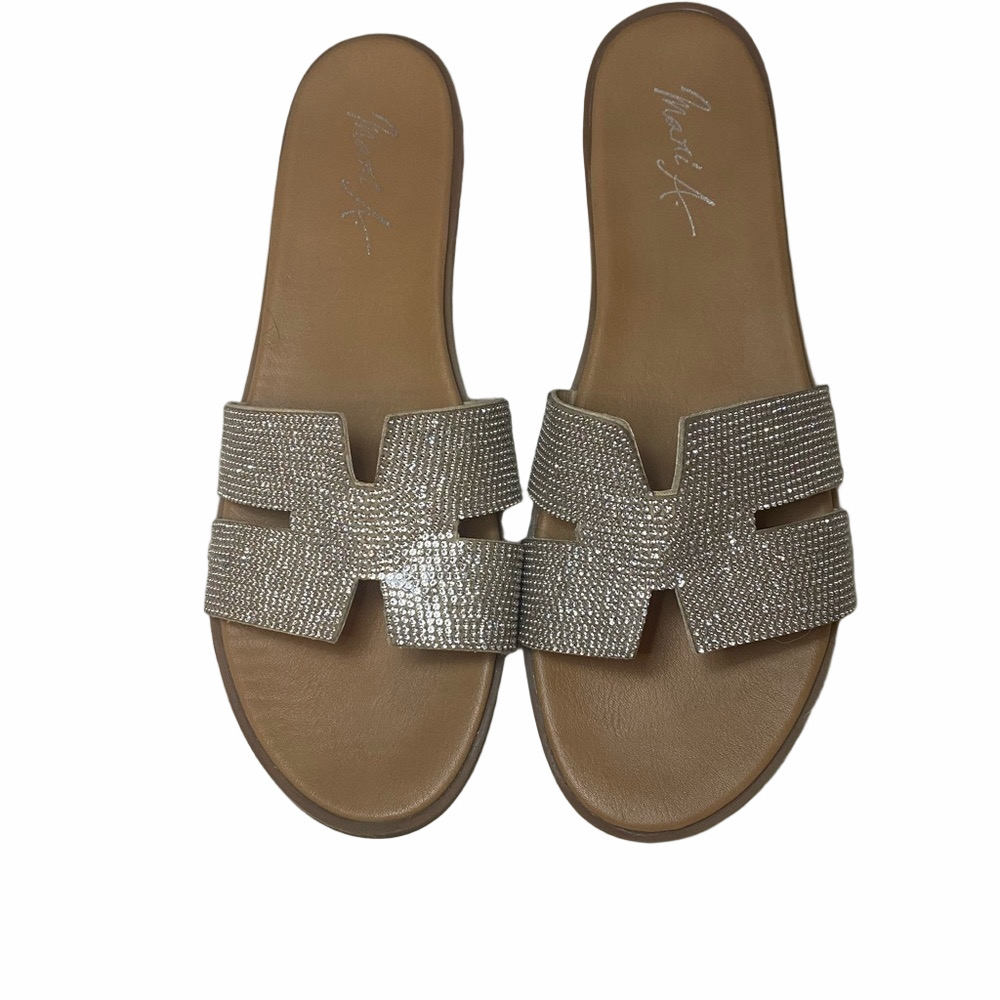 Filly Flair Silver Sparkly Sandals Size 9.5